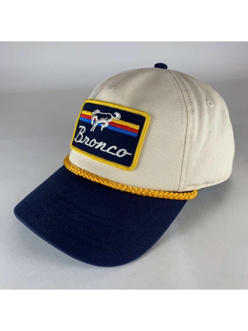 Ford Bronco Beige Navy Blue American Needle Roper Snapback Hat